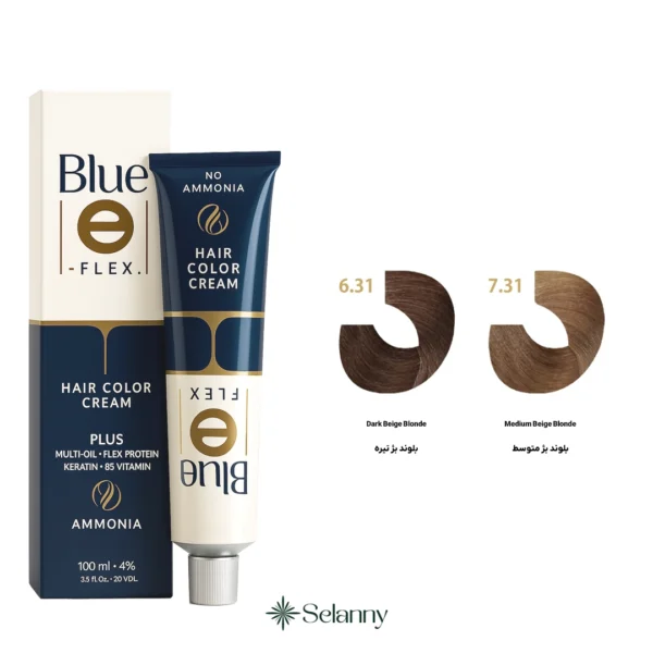 رنگ مو فاقد آمونیاک بلو سری بلوند بژ