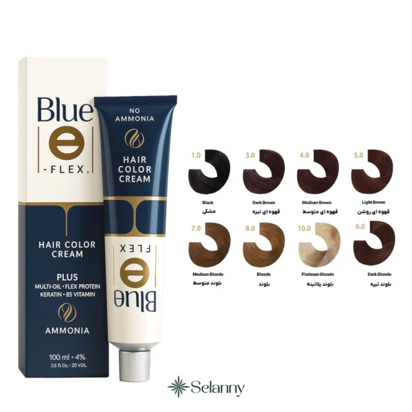 رنگ مو فاقد آمونیاک بلو سری بلوند مشکی